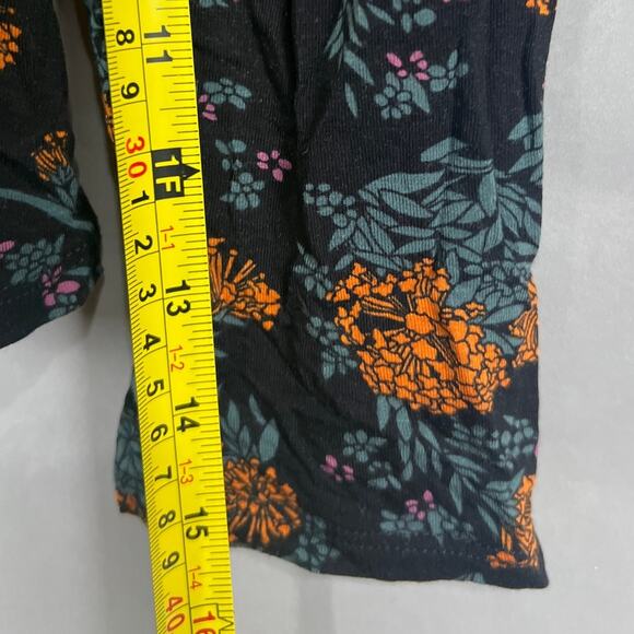 Modcloth Size Large Viscose Turtle Neck Long Sleeve Floral - Picture 6 of 7